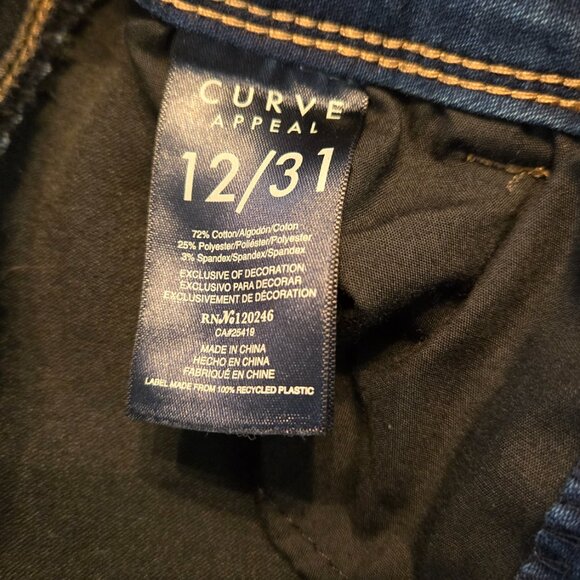 Curve Appeal - High Rise Skinny -  Size 12 - Like new - Picture 2 of 7